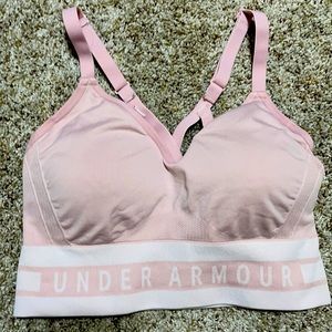 Medium size under armour pink sports bra